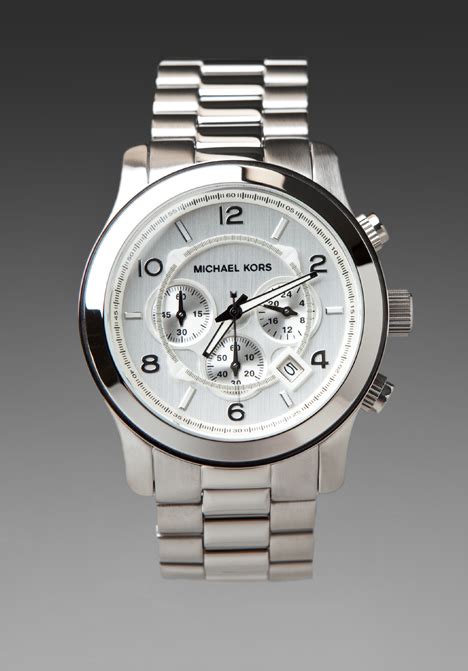 michael kors mk5128 silver|michael kors silver runway watch.